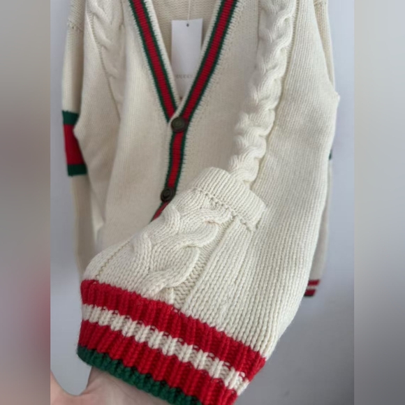 Gucci cable knit wool cardigan - Picture 6 of 9